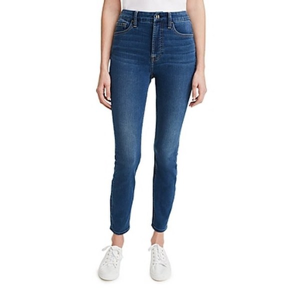 JEN7 High-Waisted Skinny Jeans in Fortuna, Size 12 - Picture 3 of 4